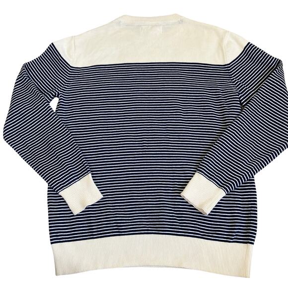 Frederik Anderson Copenhagen Mens Crewneck Sweater Fine-knit Striped Unisex - Picture 13 of 16